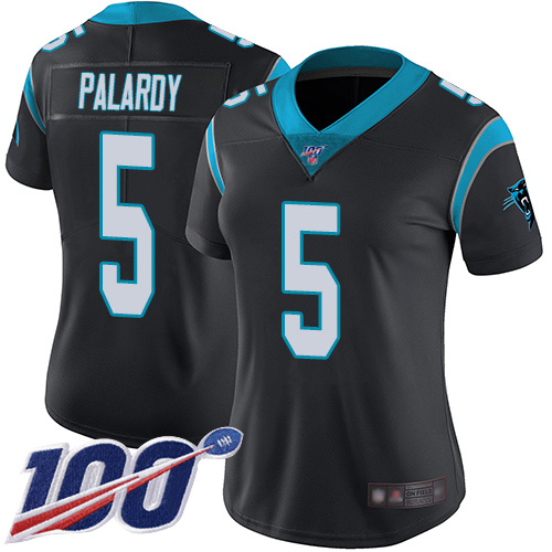 Carolina Panthers Limited Black Women Michael Palardy Home Jersey NFL Football #5 100th Season Vapor Untouchable->carolina panthers->NFL Jersey
